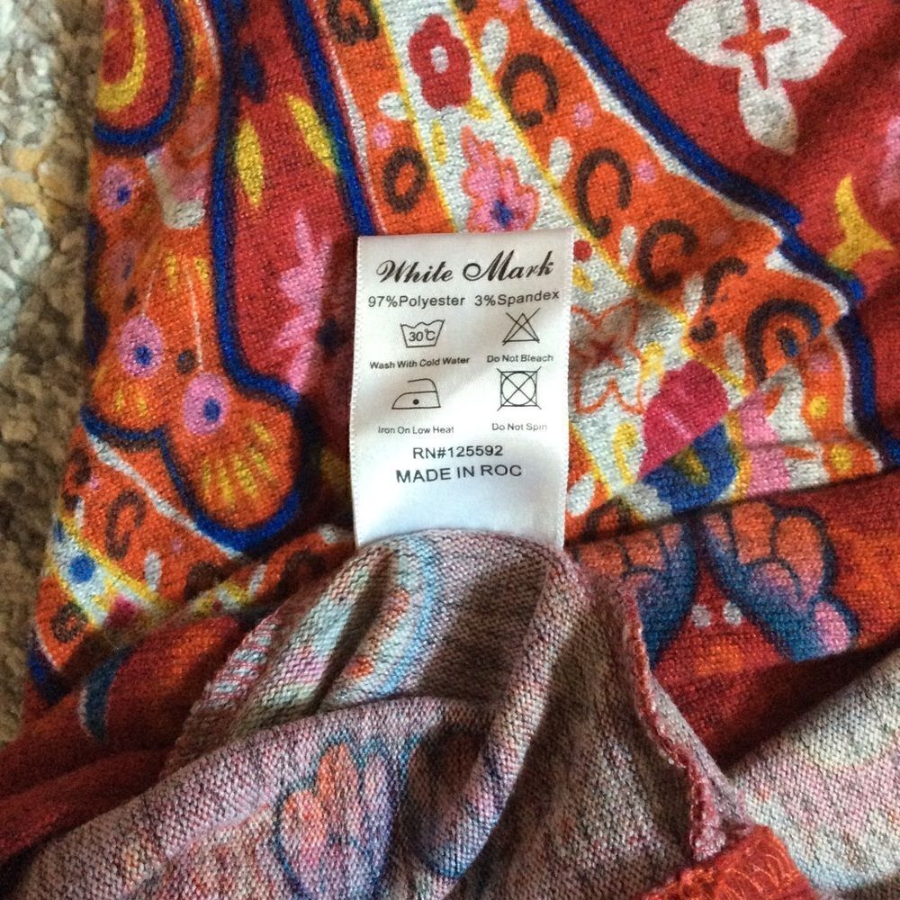 WHITE MARK V NECK SWEATER DRESS! GREAT DETAILS! XL - Picture 9 of 11